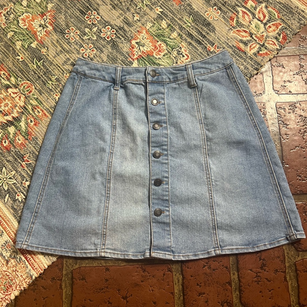 Mossimo supply co denim button skirt